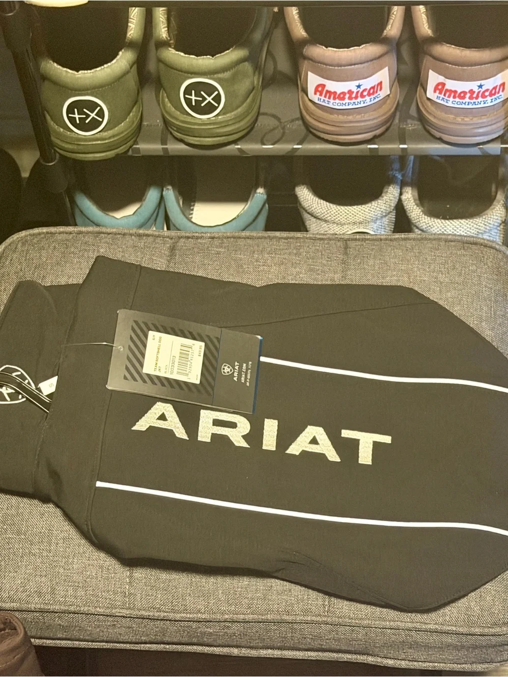 Ariat Black Undershirt with White Piping